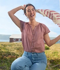 Women's Whisperweight Poplin Shirt, Short-Sleeve