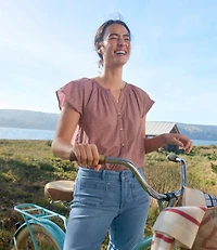 Women's Whisperweight Poplin Shirt, Short-Sleeve