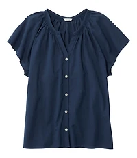 Women's Whisperweight Poplin Shirt, Short-Sleeve