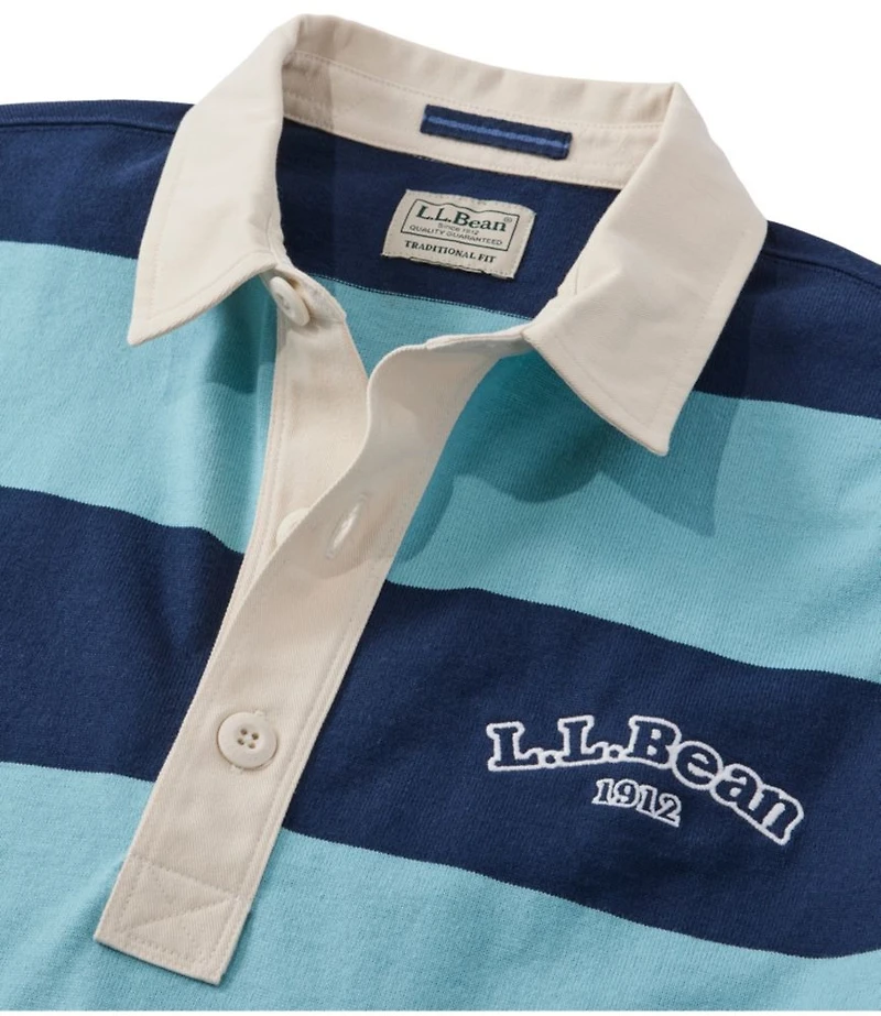 Men's Bean's Vintage Soft Rugby, Stripe Embroidered
