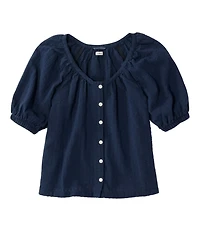 Women's Bean's Seacoast Seersucker Scoopneck Shirt