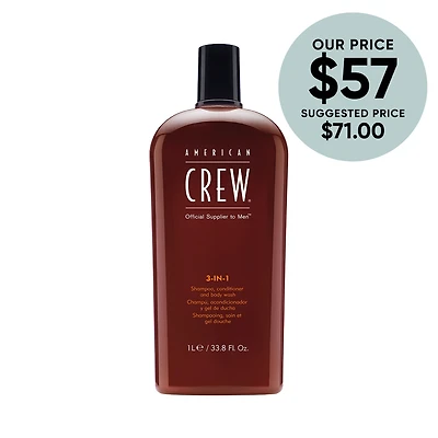 AMERICAN CREW Classic 3-In-1 Shampoo/Conditioner/Body Wash