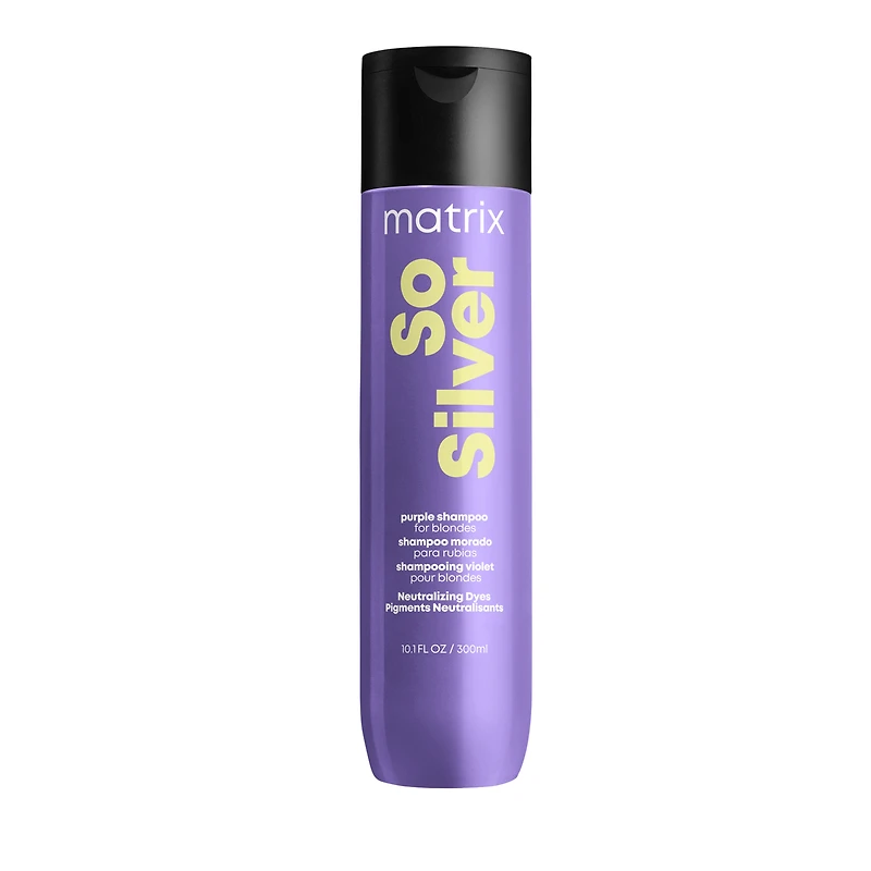 MATRIX So Silver Purple Toning Shampoo for Blonde Hair, Neutralizes Brassy Tones