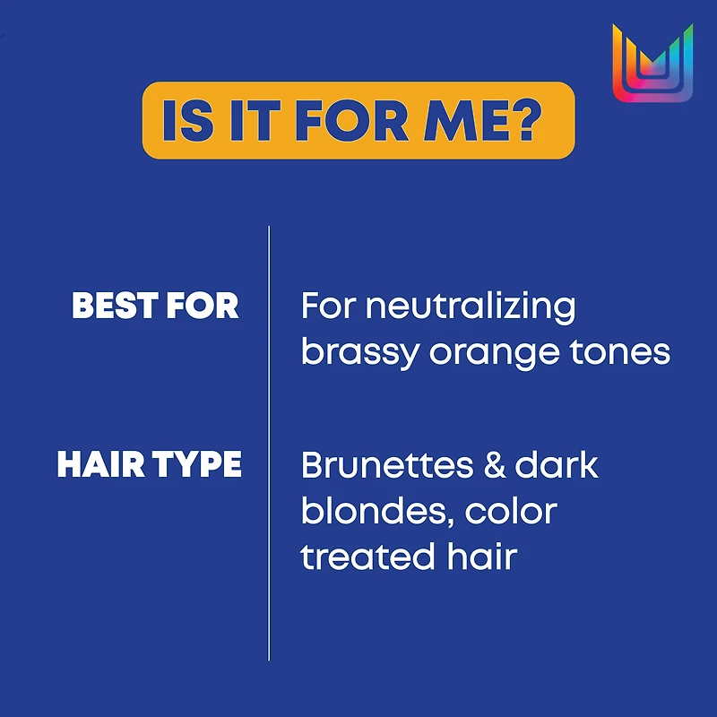 MATRIX Brass Off Blue Shampoo, For Brunettes, Neutralizes Brassy Tones