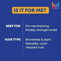 MATRIX Brass Off Blue Shampoo, For Brunettes, Neutralizes Brassy Tones