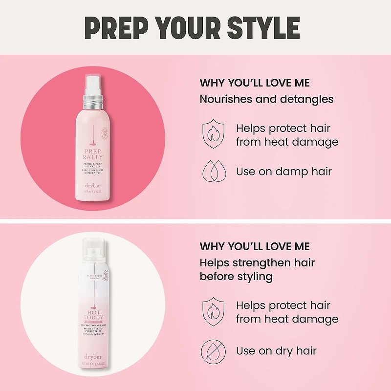 DRYBAR Prep Rally Prime & Prep Detangler Coconut Colada Scent
