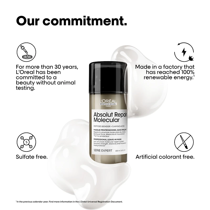 L'OREAL PROFESSIONNEL Absolut Repair Molecular Leave-In Hair Mask for Damaged Hair