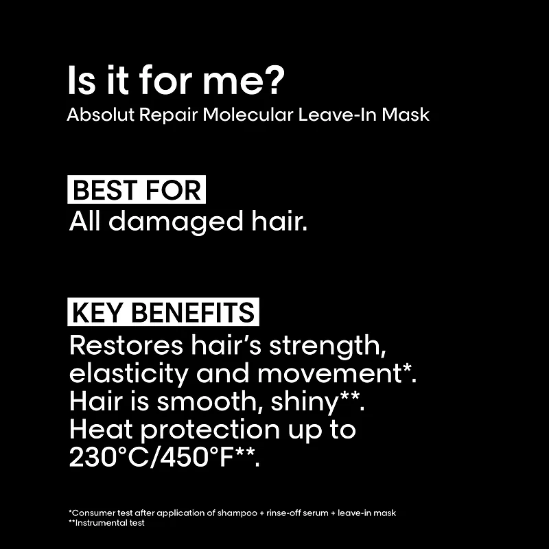 L'OREAL PROFESSIONNEL Absolut Repair Molecular Leave-In Hair Mask for Damaged Hair