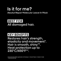 L'OREAL PROFESSIONNEL Absolut Repair Molecular Leave-In Hair Mask for Damaged Hair