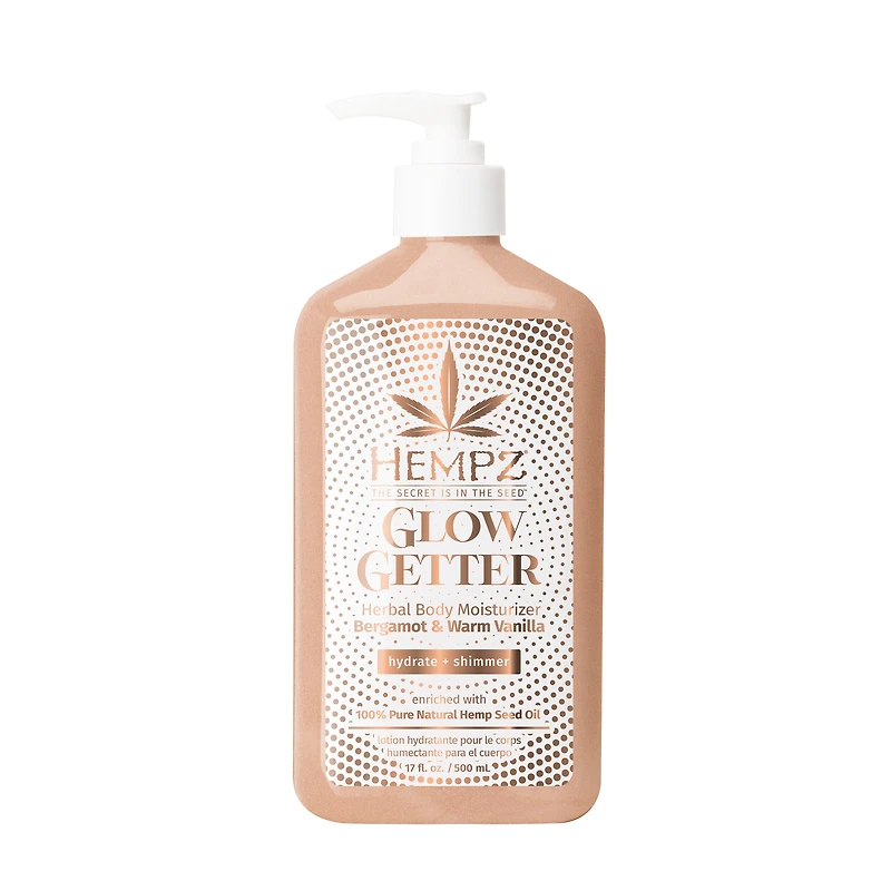 HEMPZ Glow Getter Bergamont & Warm Vanilla Herbal Body Moisturizer