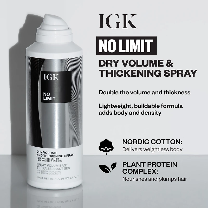 IGK No Limit Dry Volume & Thickening Finishing Spray
