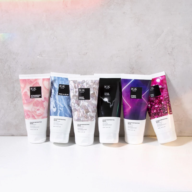 IGK Color Depositing Hair Mask Pitch Black