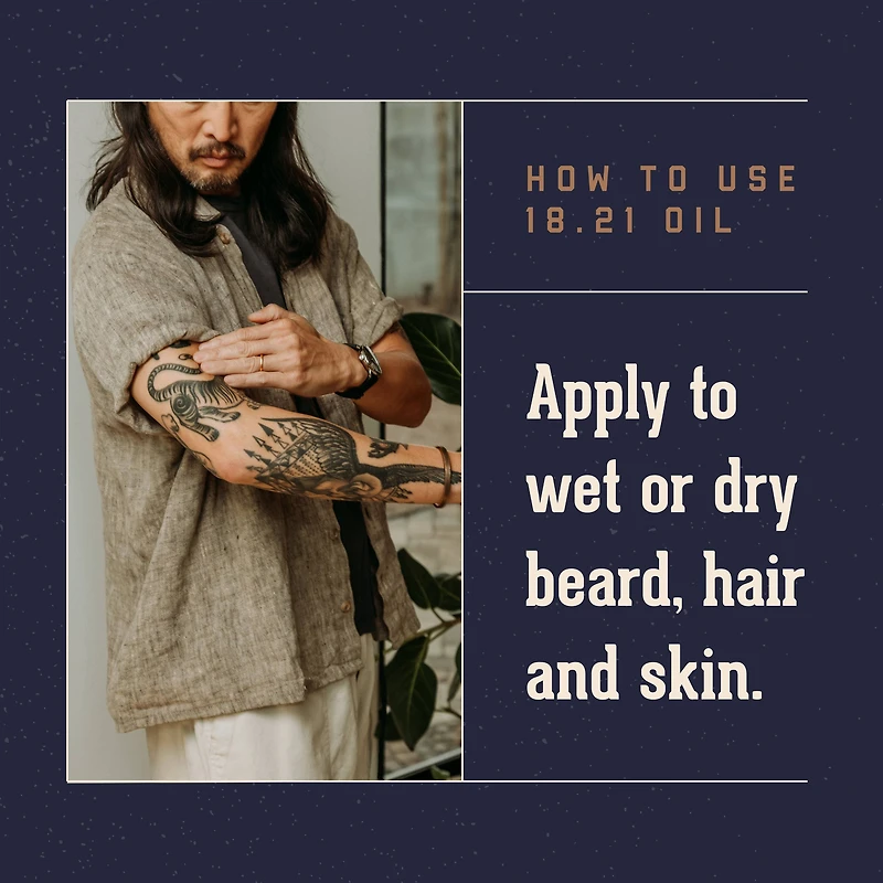 18.21 Man Made Beard, Hair & Skin Absolute Mahogany