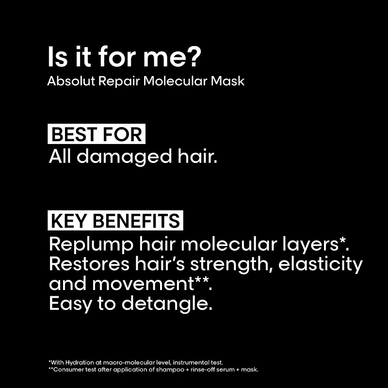 L'OREAL PROFESSIONNEL Absolut Repair Molecular Rinse-Off Mask for Damaged Hair
