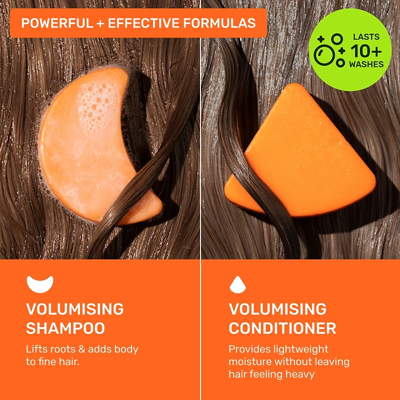 ETHIQUE BEAUTY Volumising Solid Shampoo & Conditioner Mini Duo