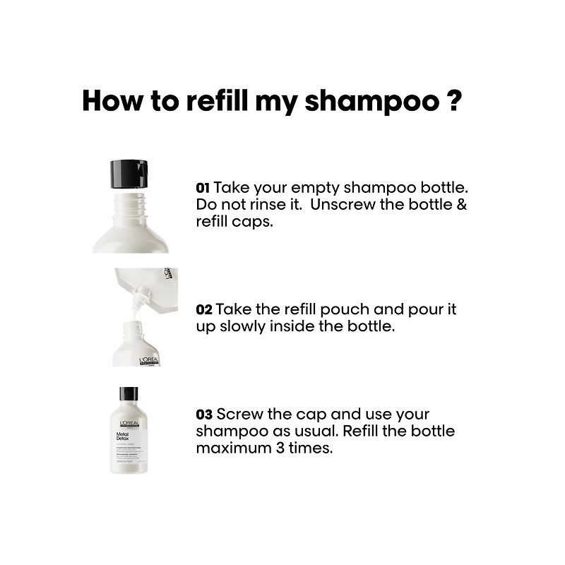 L'OREAL PROFESSIONNEL Metal Detox Professional Shampoo Refill for Damaged Hair