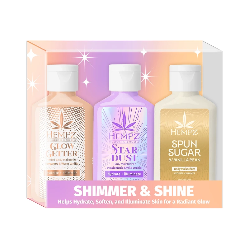 HEMPZ Holiday Shimmer & Shine Moisturizing Lotion Gift Set
