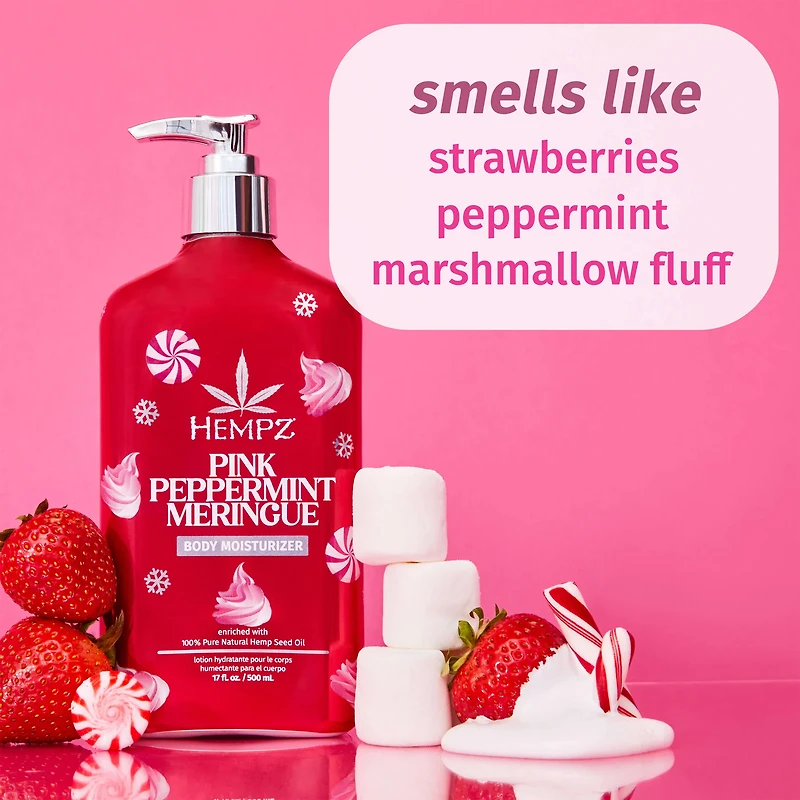 HEMPZ Limited Edition Pink Peppermint Meringue Body Moisturizer