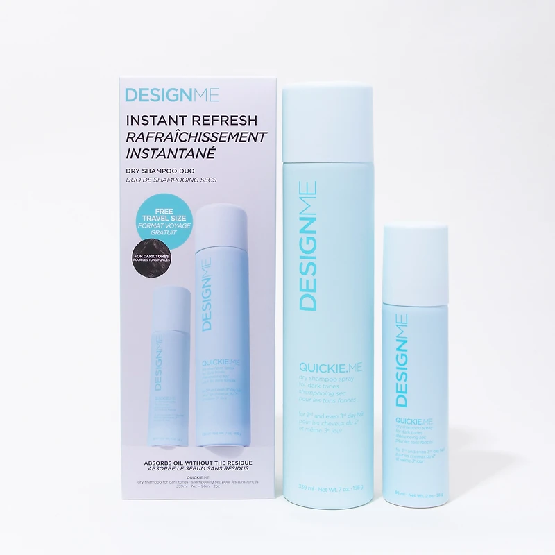 DESIGNME Quickie.Me Instant Refresh Dry Shampoo Duo - Dark Tones