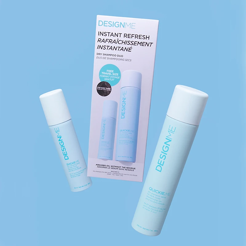 DESIGNME Quickie.Me Instant Refresh Dry Shampoo Duo - Dark Tones