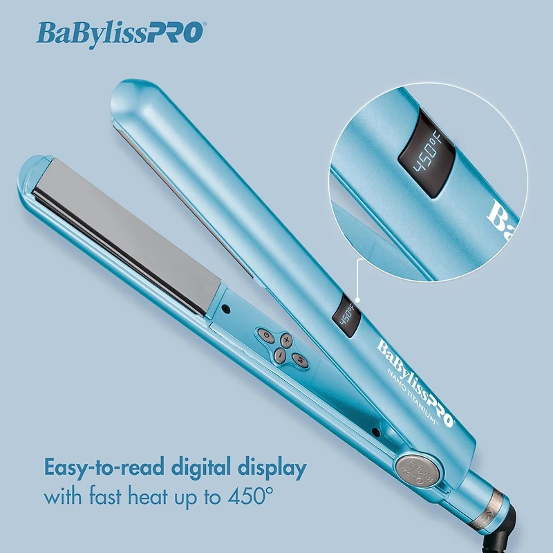 BABYLISSPRO Nano Titanium 1" I-Style Flat Iron