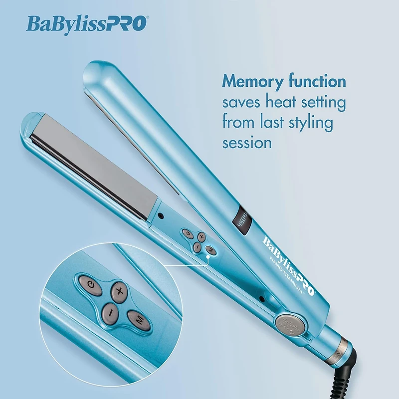 BABYLISSPRO Nano Titanium 1" I-Style Flat Iron