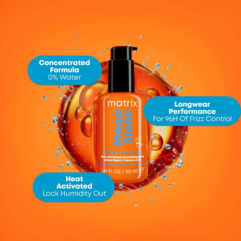 MATRIX Mega Sleek 96H Anti-Frizz Topcoat Serum
