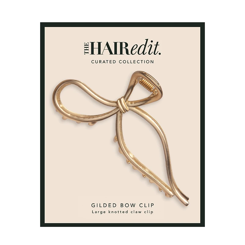 THE HAIR EDIT Gilded Bow Claw Clip