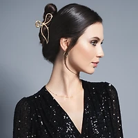 THE HAIR EDIT Gilded Bow Claw Clip