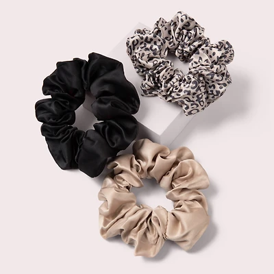 THE HAIR EDIT Grand Ruched Ribbon Scrunchies Set