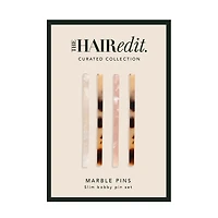 THE HAIR EDIT Marble Slim Bobby Pins Set - Multi-Color