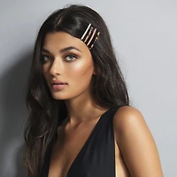THE HAIR EDIT Marble Slim Bobby Pins Set - Multi-Color