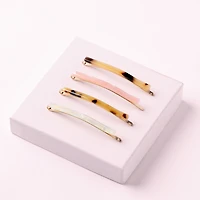 THE HAIR EDIT Marble Slim Bobby Pins Set - Multi-Color