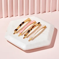 THE HAIR EDIT Marble Slim Bobby Pins Set - Multi-Color