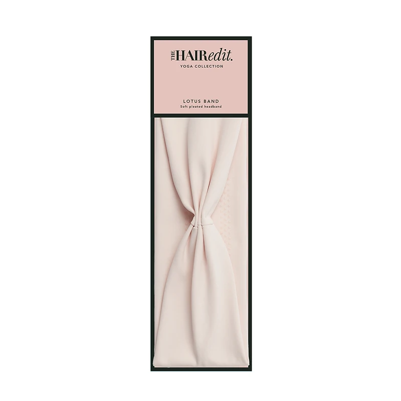 THE HAIR EDIT Lotus Band Soft Pleated Headband - Cream
