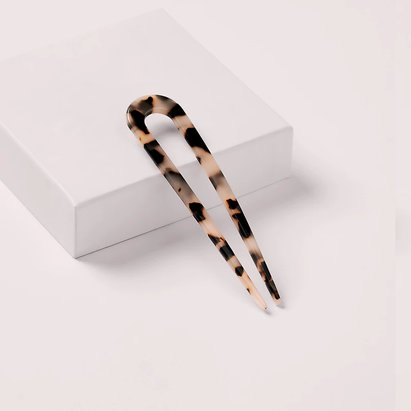 THE HAIR EDIT Sleek Chignon French Hair Pin - Tortoise