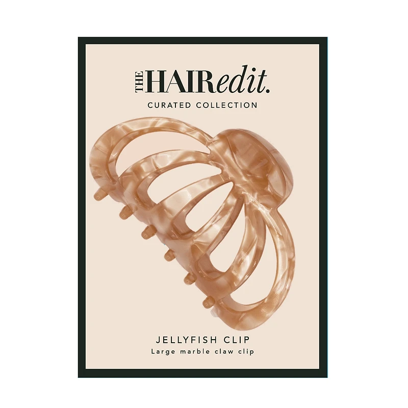 THE HAIR EDIT Jellyfish Marble Claw Clip - Latte