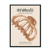 THE HAIR EDIT Jellyfish Marble Claw Clip - Latte