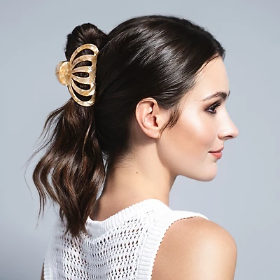 THE HAIR EDIT Jellyfish Marble Claw Clip - Latte