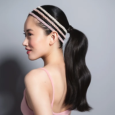 THE HAIR EDIT Salutation Bands Slim Braided Headband Set