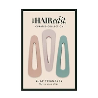 THE HAIR EDIT Snap Triangles Matte Hair Clips Set - Pastel