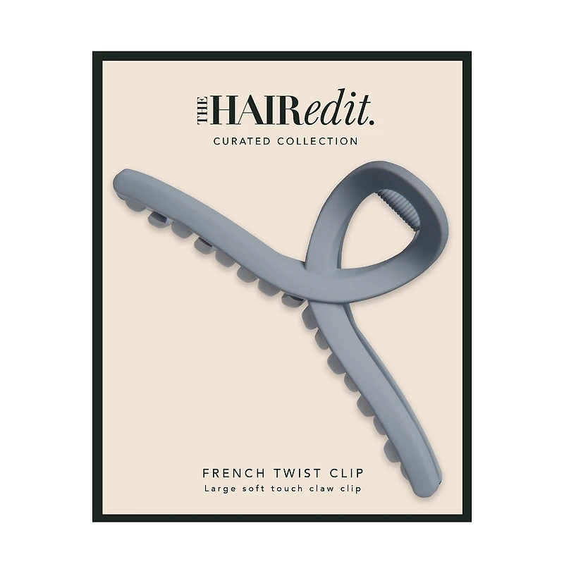 THE HAIR EDIT French Twist Claw Clip - Slate