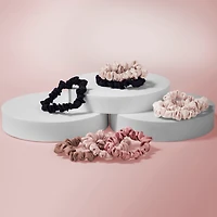 THE HAIR EDIT Ruched Ribbon Skinny Satin Scrunchies Set - 8-Pack