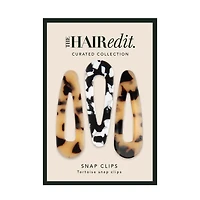 THE HAIR EDIT Snap Triangles Hair Clips Set - Tortoise