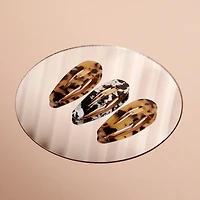 THE HAIR EDIT Snap Triangles Hair Clips Set - Tortoise