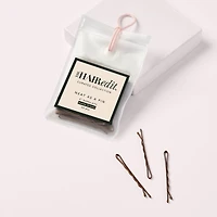 THE HAIR EDIT Neat As A Pin 2" Bobby Pins - Matte Brown