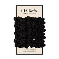 THE HAIR EDIT Ruched Ribbons Skinny Satin Scrunchies Set - 8-Pack