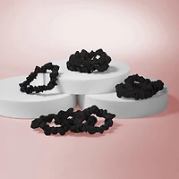 THE HAIR EDIT Ruched Ribbons Skinny Satin Scrunchies Set - 8-Pack