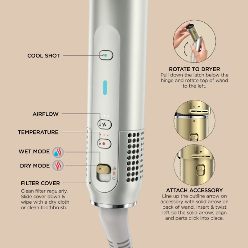 SHARK Glam™ Hot Tool Air Styling & Drying System
