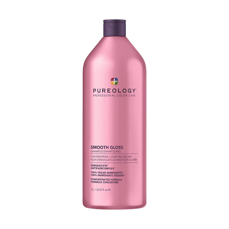 PUREOLOGY Smooth Gloss Sulfate-Free Shampoo for Frizzy Hair